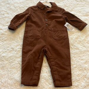 One piece corduroy jumper.